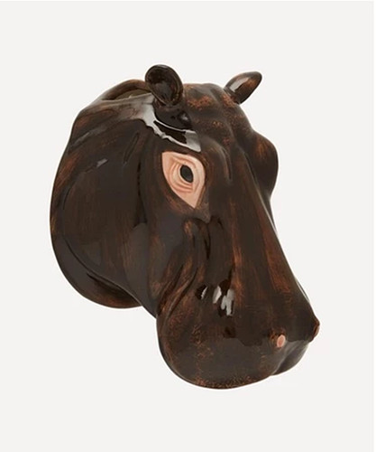 Hippopotamus head figurine - hippopotamus,